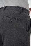 Koyu Antrasit Kendinden Desenli Flannel Esnek Yan Cep Comfort Fit Casual Pantolon 1003245158