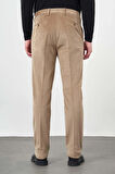 Bej Fitilli Desen Kadife Pamuklu Yan Cep Comfort Fit Classic Pantolon 1003245160
