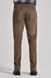 Koyu Bej Pamuklu Yandan Cepli Comfort Fit Kadife Pantolon 1003245160