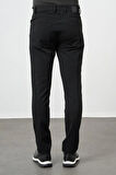 Siyah Düz Gabardin Esnek 5 Cep Slim Fit Casual Pantolon 1003245161