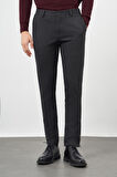 Siyah Düz Gabardin Pamuklu Yan Cep Slim Fit Casual Pantolon 1003245162