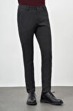 Siyah Düz Gabardin Pamuklu Yan Cep Slim Fit Casual Pantolon 1003245162