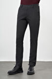 Siyah Düz Gabardin Pamuklu Yan Cep Slim Fit Casual Pantolon 1003245162