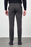 Koyu Antrasit Düz Gabardin Pamuklu Yan Cep Slim Fit Casual Pantolon 1003245162