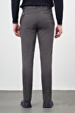 Koyu Antrasit Düz Armürlü Pamuklu Yan Cep Slim Fit Casual Pantolon 1003245163