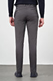 Koyu Antrasit Düz Armürlü Pamuklu Yan Cep Slim Fit Casual Pantolon 1003245163