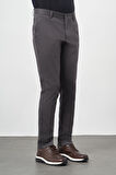 Koyu Antrasit Düz Armürlü Pamuklu Yan Cep Comfort Fit Casual Pantolon 1003245164