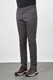 Koyu Antrasit Düz Armürlü Pamuklu Yan Cep Comfort Fit Casual Pantolon 1003245164