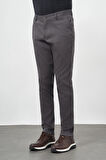 Koyu Antrasit Düz Armürlü Pamuklu Yan Cep Comfort Fit Casual Pantolon 1003245164