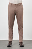Bej Düz Armürlü Pamuklu Yan Cep Comfort Fit Casual Pantolon 1003245164