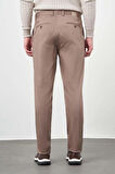 Bej Düz Armürlü Pamuklu Yan Cep Comfort Fit Casual Pantolon 1003245164