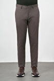 Koyu Haki Düz Armürlü Pamuklu Yan Cep Comfort Fit Casual Pantolon 1003245164