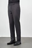 Siyah Kendinden Desenli Bez Ayağı Yan Cep Comfort Fit Classic Pantolon 1003245166