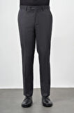 Siyah Kendinden Desenli Bez Ayağı Yan Cep Comfort Fit Classic Pantolon 1003245166