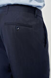 Lacivert Kendinden Desenli Bez Ayağı Yan Cep Comfort Fit Classic Pantolon 1003245166
