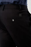 Siyah Kendinden Desenli Bez Ayağı Pamuklu Yan Cep Slim Fit Casual Pantolon 1003245168