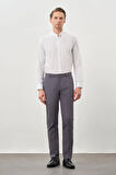 Füme Kendinden Desenli Bez Ayağı Pamuklu Yan Cep Slim Fit Casual Pantolon 1003245168