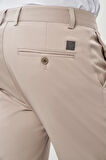 Toprak Kendinden Desenli Bez Ayağı Pamuklu Yan Cep Slim Fit Casual Pantolon 1003245168
