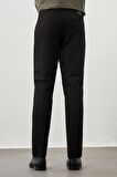 Siyah Düz Armürlü Pamuklu Yan Cep Comfort Fit Casual Pantolon 1003245169