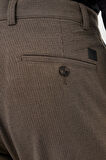 Koyu Vizon Düz Gofreli Esnek Yan Cep Slim Fit Casual Pantolon 1003245174