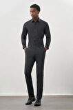 Koyu Antrasit Düz Gabardin Esnek Yan Cep Slim Fit Classic Pantolon 1003245209_070