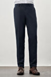 Koyu Lacivert Düz Gabardin Esnek Yan Cep Slim Fit Classic Pantolon 1003245209_200