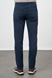Koyu Lacivert Düz Gabardin Pamuklu 5 Cep Slim Fit Casual Pantolon 1003245318