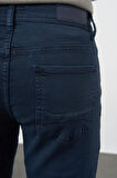 Koyu Lacivert Düz Gabardin Pamuklu 5 Cep Slim Fit Casual Pantolon 1003245318