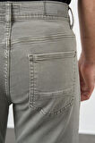Su Yeşili Düz Gabardin Pamuklu 5 Cep Slim Fit Casual Pantolon 1003245318
