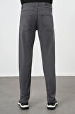 Koyu Antrasit Düz Gabardin Pamuklu 5 Cep Slim Fit Casual Pantolon 1003245319
