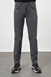 Koyu Antrasit Düz Gabardin Pamuklu 5 Cep Slim Fit Casual Pantolon 1003245319