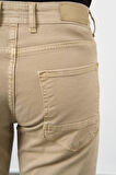 Koyu Bej Düz Gabardin Pamuklu 5 Cep Slim Fit Casual Pantolon 1003245319