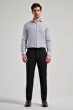 Siyah Esnek Yandan Cepli Slim Fit Classic Pantolon 1003245909