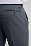 Koyu Antrasit Esnek Yandan Cepli Slim Fit Classic Pantolon 1003250106