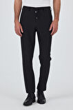 Siyah Esnek Yandan Cepli Casual Comfort Fit Jogger Pantolon 1003250117