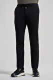 Siyah Esnek Yandan Cepli Casual Slim Fit Jogger Pantolon 1003250118