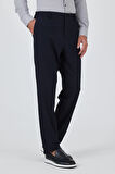 Koyu Lacivert Esnek Yandan Cepli Casual Standart Fit Jogger Pantolon 1003250119
