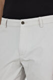 Gri Armürlü Yan Cep Düz Paça Slim Fit Pamuklu Casual Chino Pantolon 1003250120