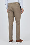 Koyu Vizon Gabardin Yan Cep Düz Paça Comfort Fit Pamuklu Casual Chino Pantolon 1003250121