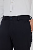 Koyu Lacivert Esnek Yandan Cepli Casual Slim Fit Jogger Pantolon 1003250157