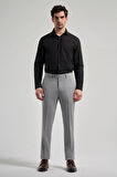Gri Esnek Yandan Cepli Slim Fit Classic Pantolon 1003250160