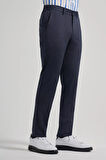 Koyu Lacivert Kendinden Desenli Yan Cep Slim Fit Jogger Pantolon 1003250161