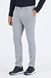 Gri Yandan Cepli Casual Slim Fit Pantolon 1003250163