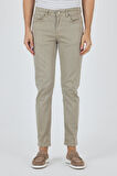 Koyu Bej Pamuklu 5 Cep Casual Slim Fit 5 Cep Pantolon 1003250318