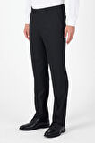 Siyah Yan Cep Açık Paça Düz Comfort Fit Esnek Pantolon 1003250914