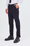 Siyah Yan Cep Düz Paça Pamuklu Slim Fit Chino Casual Pantolon 1003255155