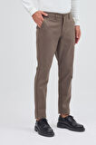 Haki Yan Cep Düz Paça Pamuklu Slim Fit Chino Casual Pantolon 1003255155