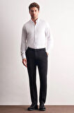 Siyah Yan Cep Düz Paça Pamuklu Slim Fit Chino Casual Pantolon 1003255161
