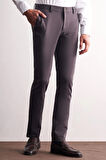 Antrasit Yan Cep Düz Paça Pamuklu Slim Fit Chino Casual Pantolon 1003255165