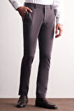 Antrasit Yan Cep Düz Paça Pamuklu Slim Fit Chino Casual Pantolon 1003255165